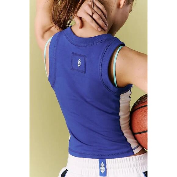 New Free People Movement Powerwalk Tank In Radiant Blue Women's Size Small - Picture 4 of 8